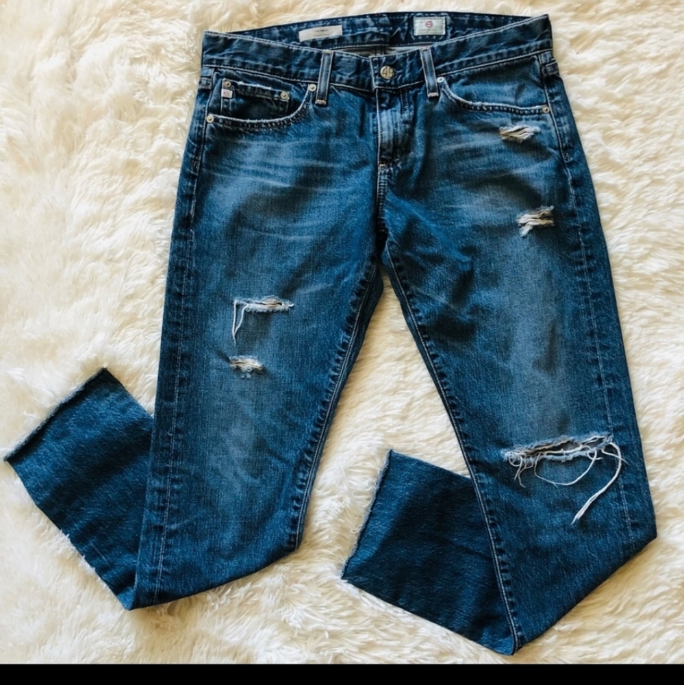 AG Nikki Relaxed Distressed Skinny Jeans